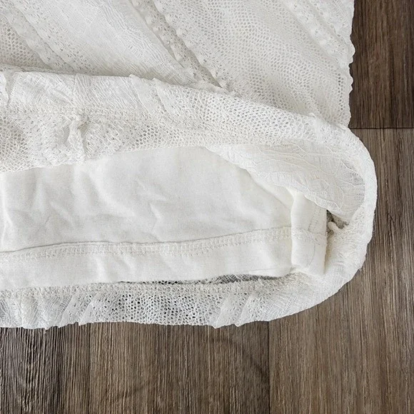 Bailey 44 Cream Chevron Lace V-Neck Sheath Dress Small Made in USA - Picture 10 of 15